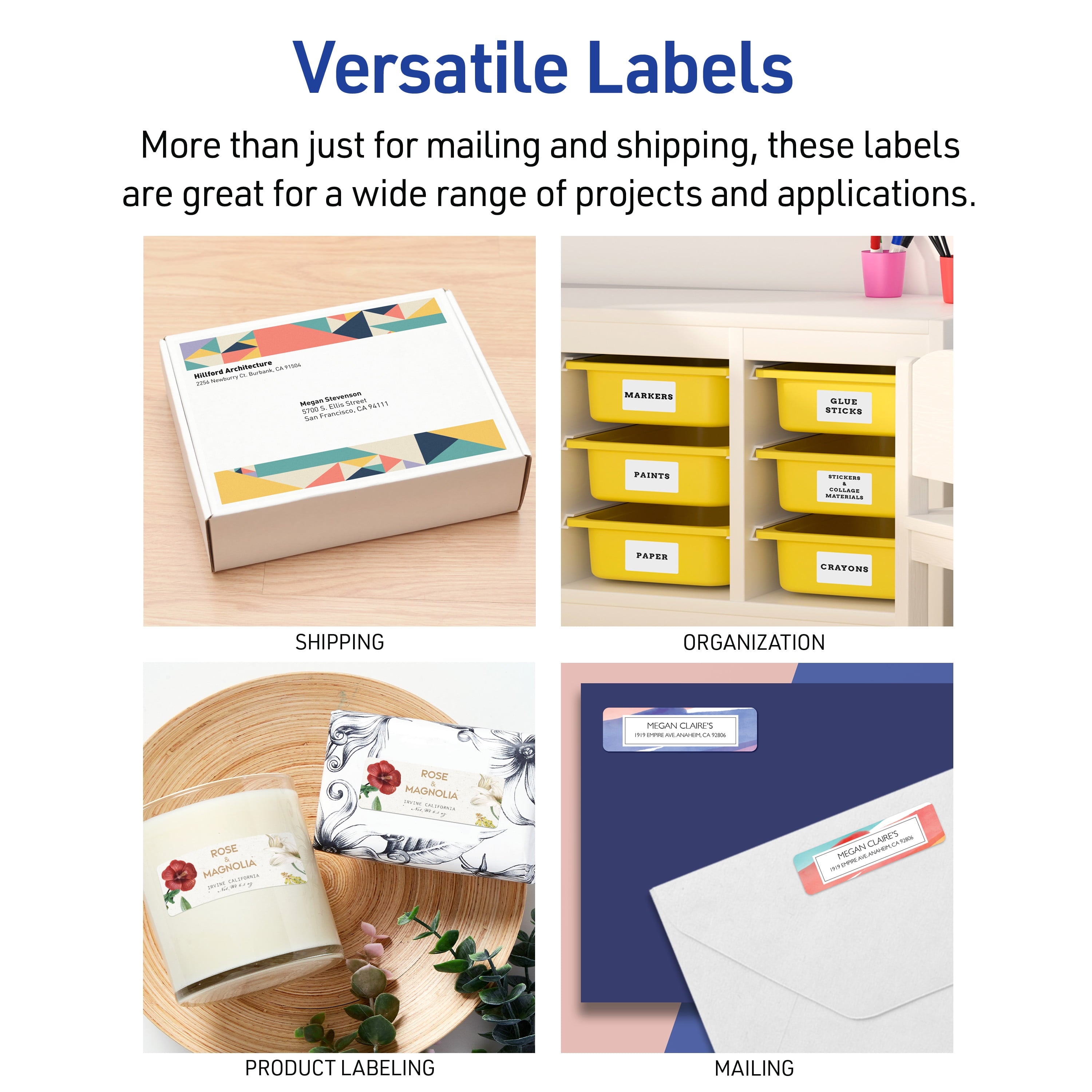 Avery Shipping Labels, 2" x 4", White, 2,500 Labels (5963)