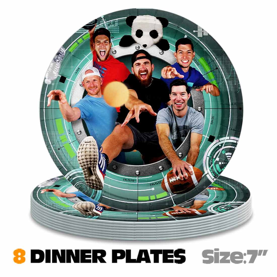 Dude Perfect Party Supplies Decor Tableware Backdrop Banner Cake Topper Balloons Birthday Decorations
