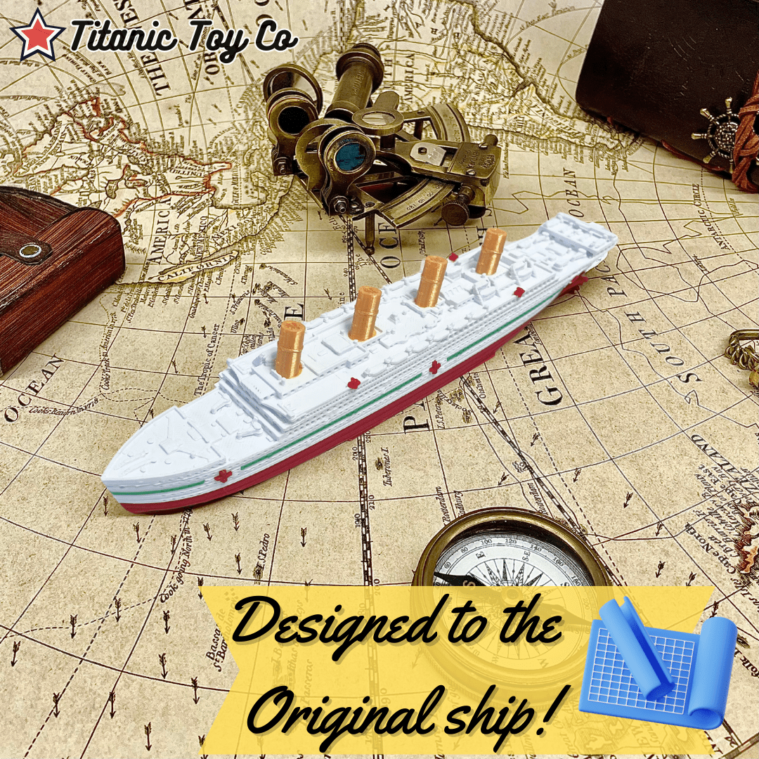 3 Pack Titanic, Britannic, Olympic Bath Boat And Pool Toy By TitanicToyCo, RMS Titanic Toys For Kids, Historically Accurate Titanic Toy, Titanic Ship, Titanic Cake Topper, Titanic Figurine