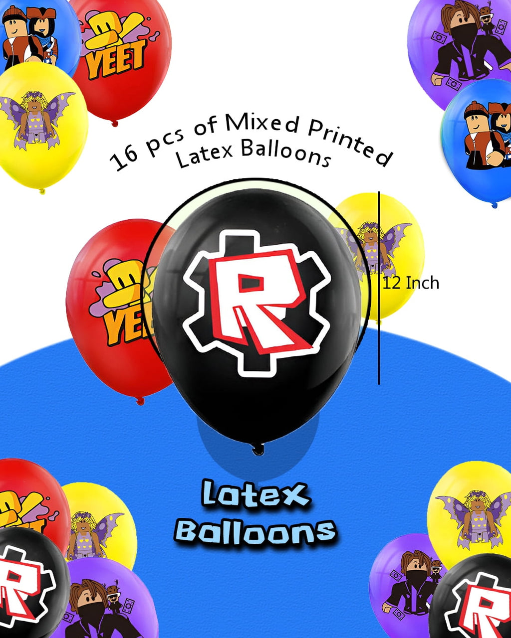 Video Game Themed Birthday Party Decorations Kit Party Supplies Banner Tablecloth Cake Topper Cupcake Toppers Balloons Hanging Swirls