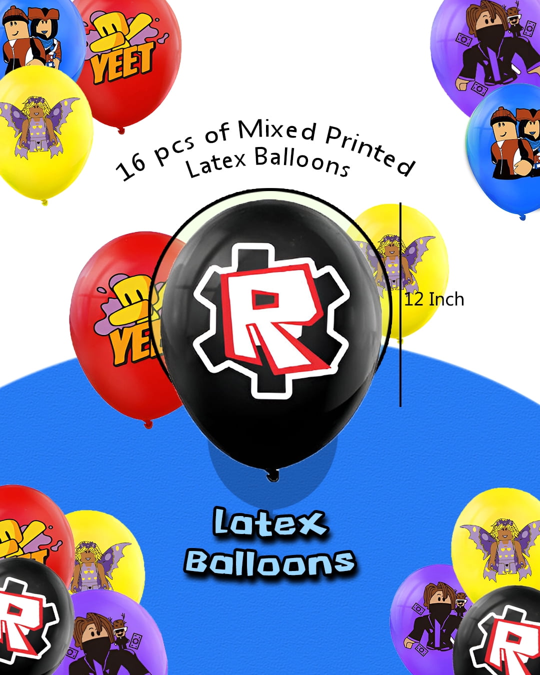 Video Game Themed Birthday Party Decorations Kit Party Supplies Banner Tablecloth Cake Topper Cupcake Toppers Balloons Hanging Swirls