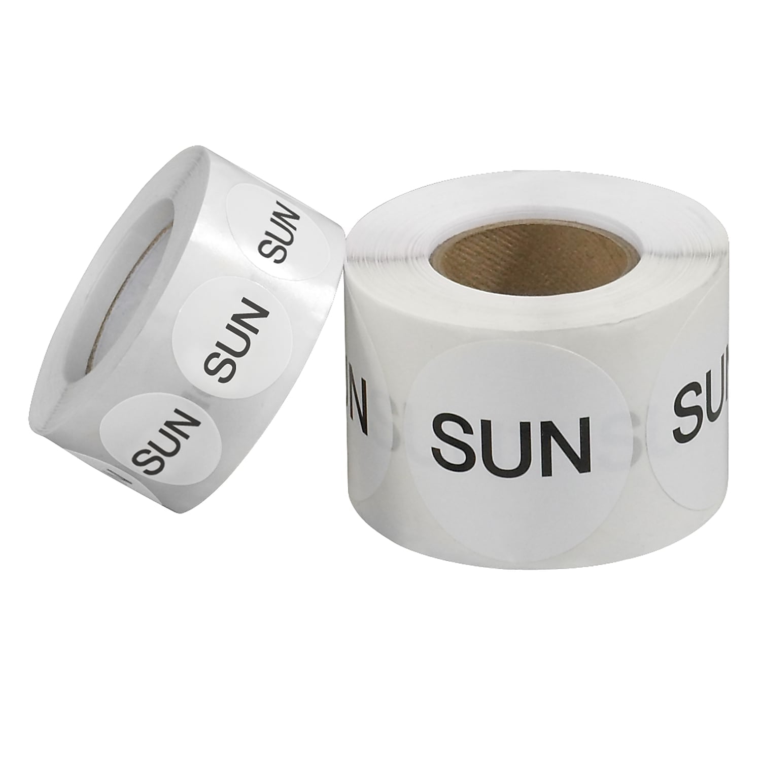 Tape Logic Inventory Circle Labels Days of the Week "SUN" 1" White 500/Roll DL6561