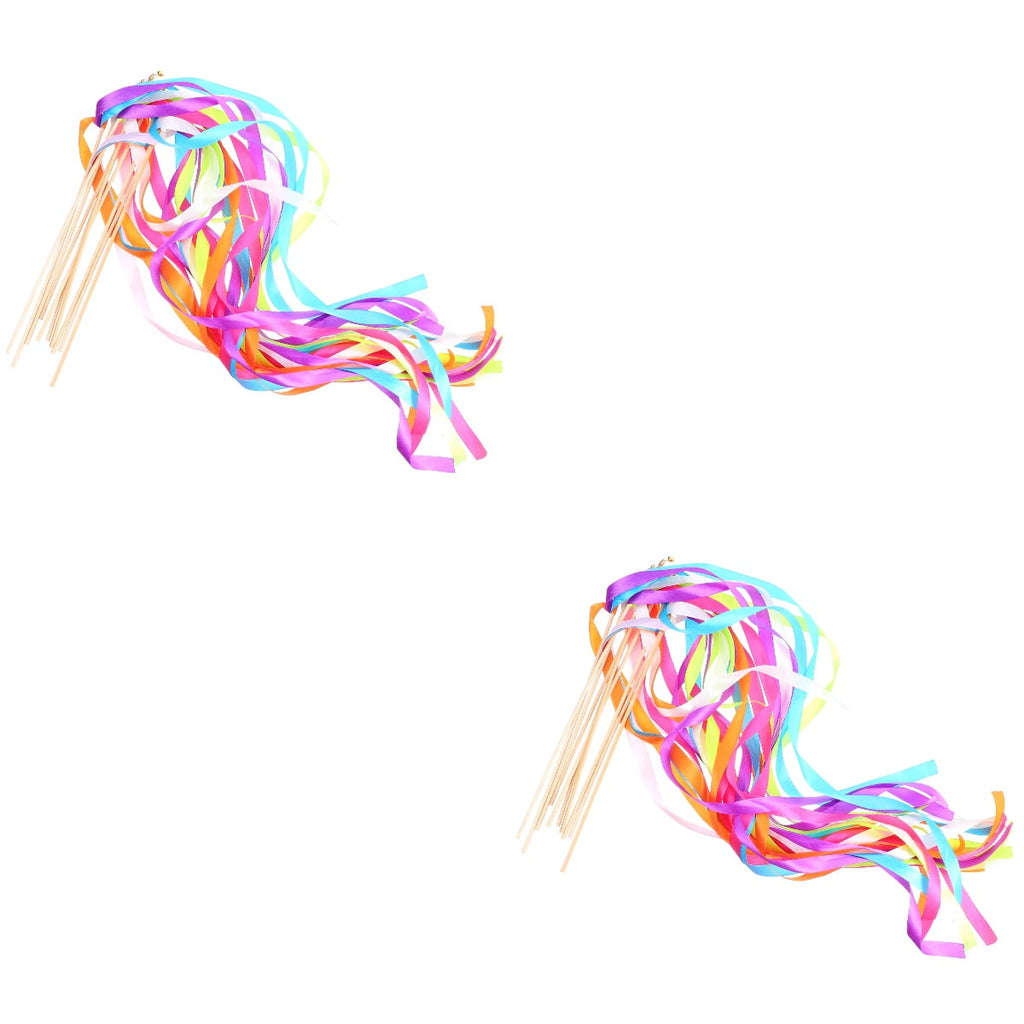 20 pcs Wedding Fairy Sticks Party Ribbon Sticks Party Favors Random Color