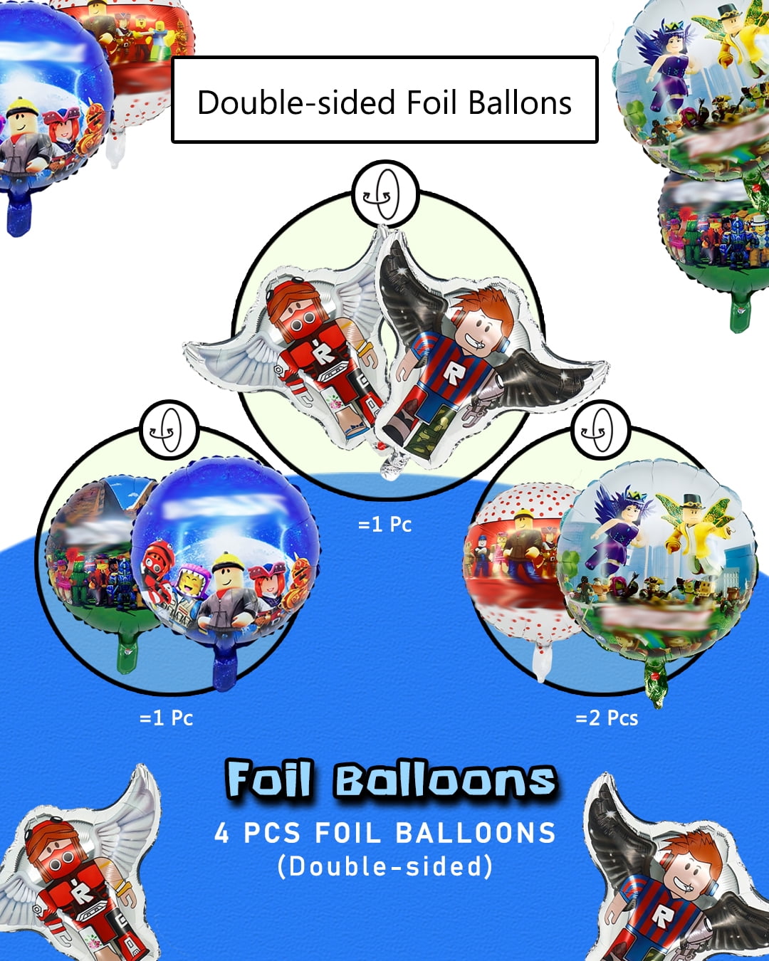 Video Game Themed Birthday Party Decorations Kit Party Supplies Banner Tablecloth Cake Topper Cupcake Toppers Balloons Hanging Swirls