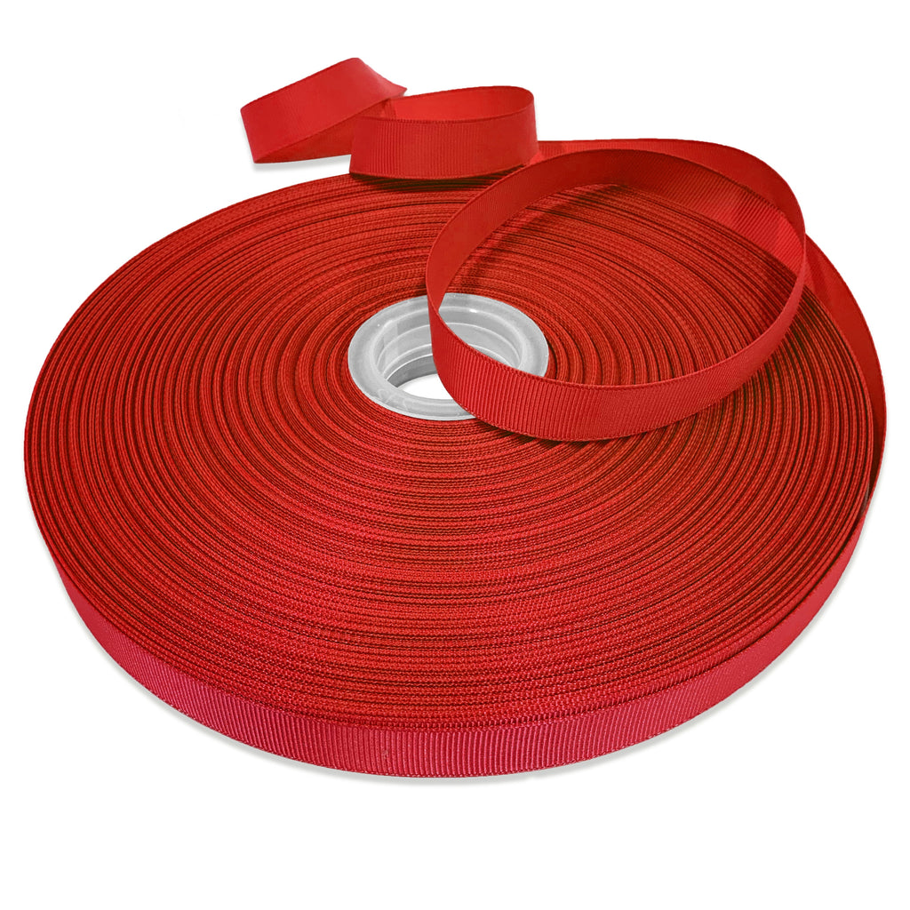 Red Grosgrain Ribbon for Crafts and Bows, 7/8" x 100 Yards by Gwen Studios