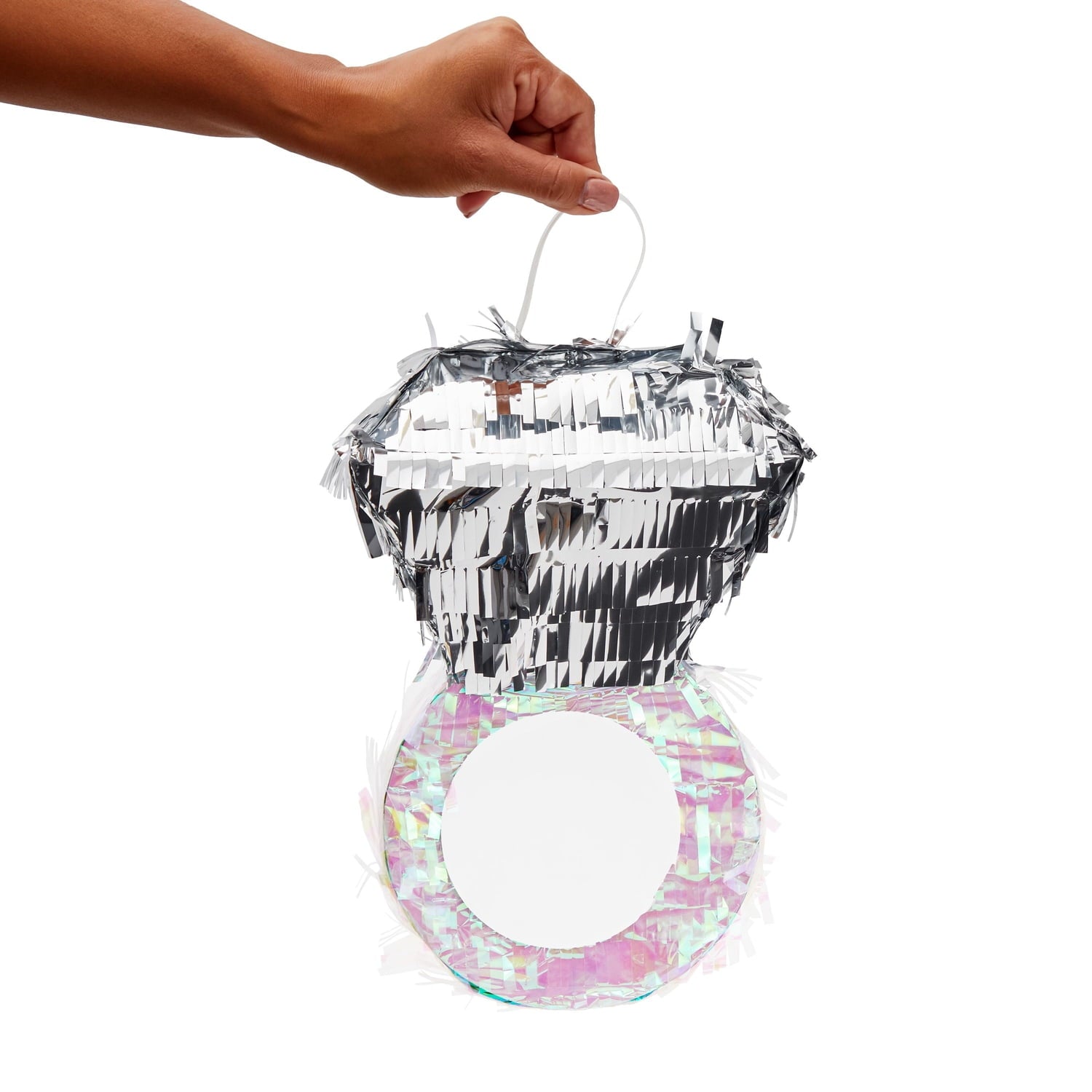 Diamond Ring Pinata for Bridal Shower Centerpieces, Engagement Decorations, Bachelorette Party Supplies (7.2 x 7.1 x 11.0 In)