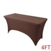 Unique Bargains Spandex Tablecloth 1 Pack Table Cover for 4 Foot Table Coffee 4FT