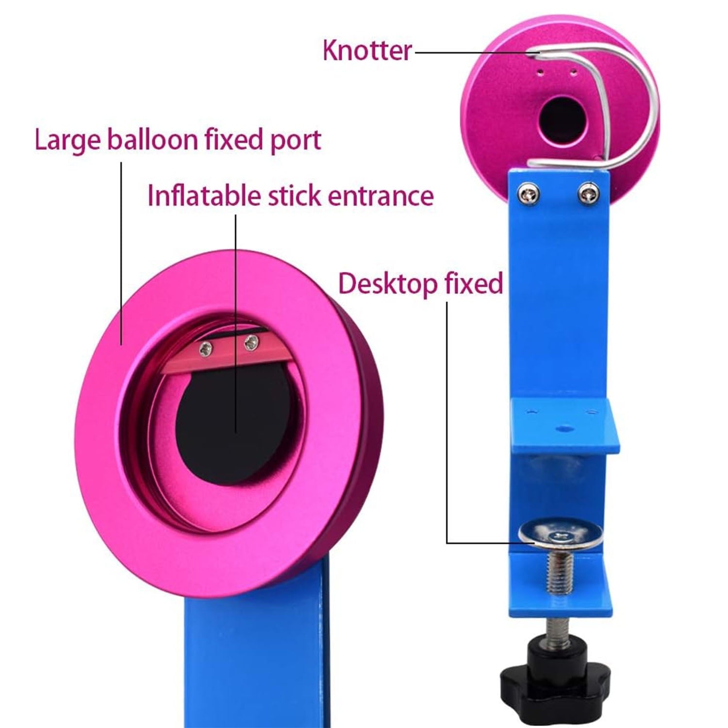 Balloon Stuffing Machine - Balloon Stuffing Tool Kit with Knotting Function Balloon Filling Tool for Birthday Party Christmas Wedding Art Balloons Decoration Supply