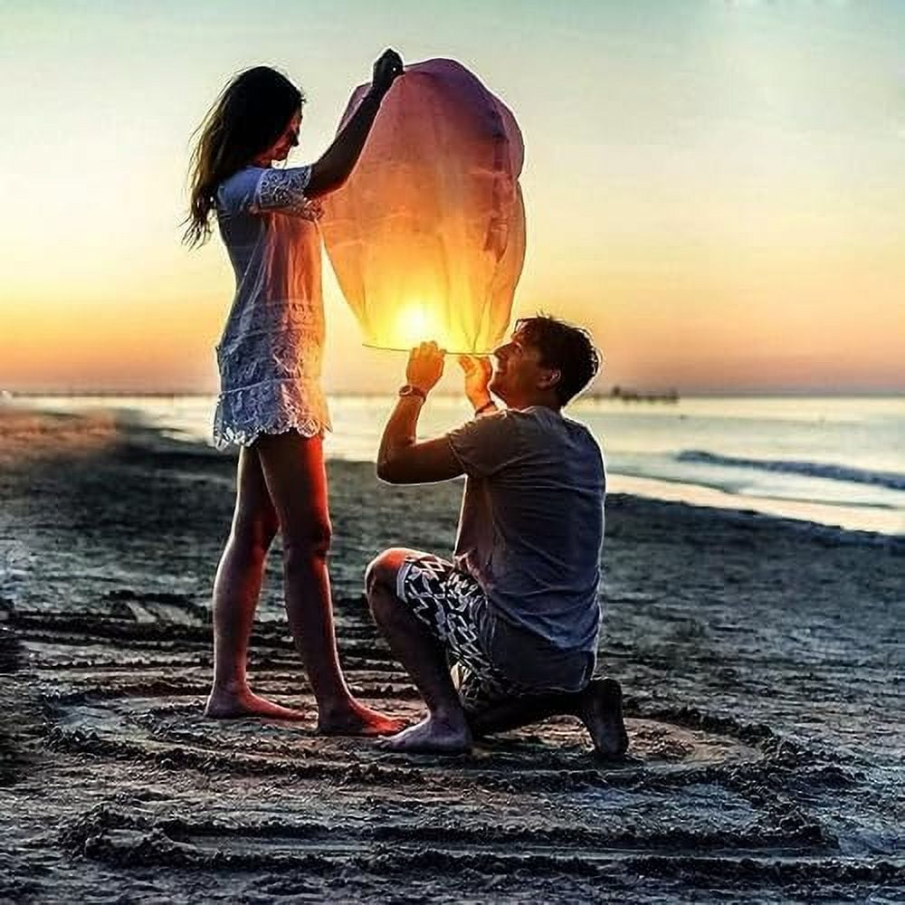 Birthday Party, New Years, Festival Chinese Paper Lanterns,20 Pack Colorful Paper Wishing Lanterns for Weddings,