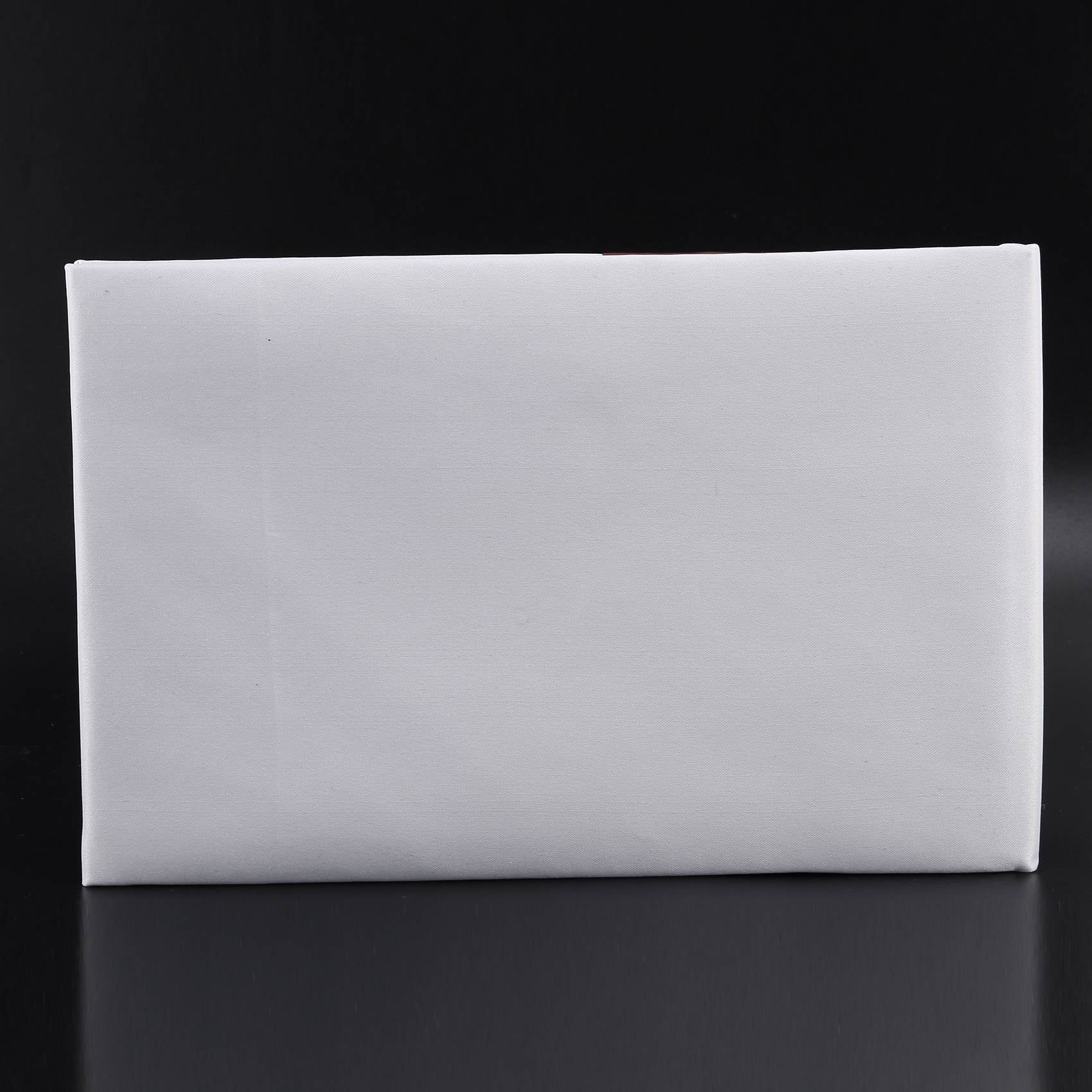 Wedding Guest Book With Pen Holder Sets Satin Bows Signature Book With Diamonds Love Shape For Decorations-Red+White