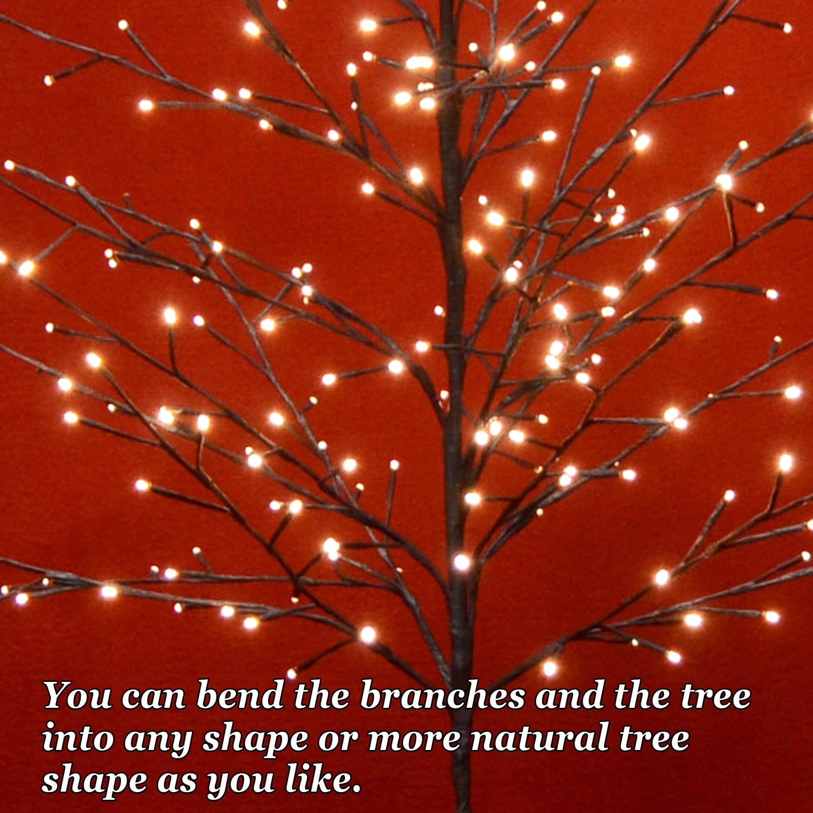 Sunny 6ft Star Light Tree 240 LED Light Warm Light String Party Christmas Decoration New