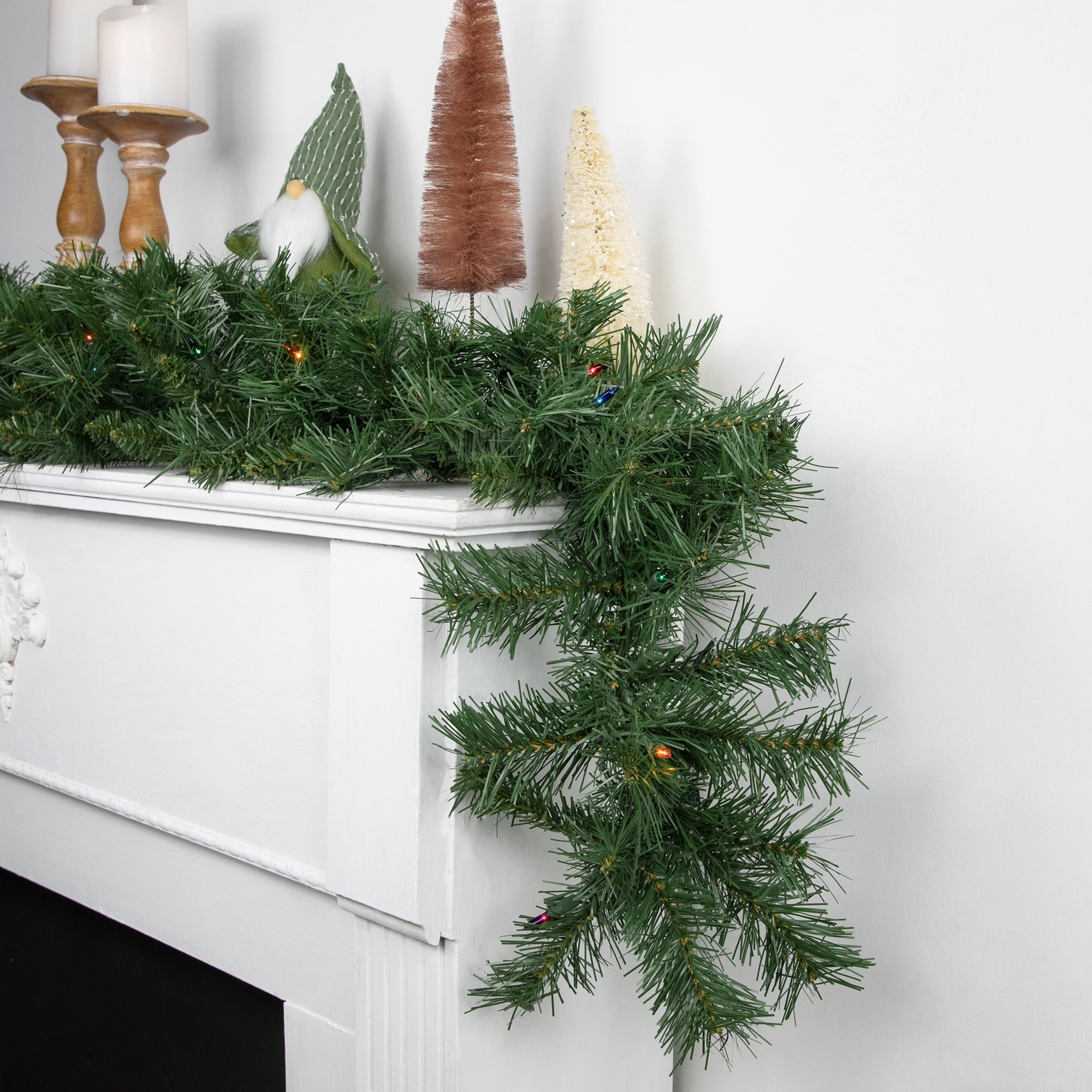 Northlight Pre-Lit Chatham Pine Artificial Christmas Garland - 9' x 10" - Multi-Color Lights
