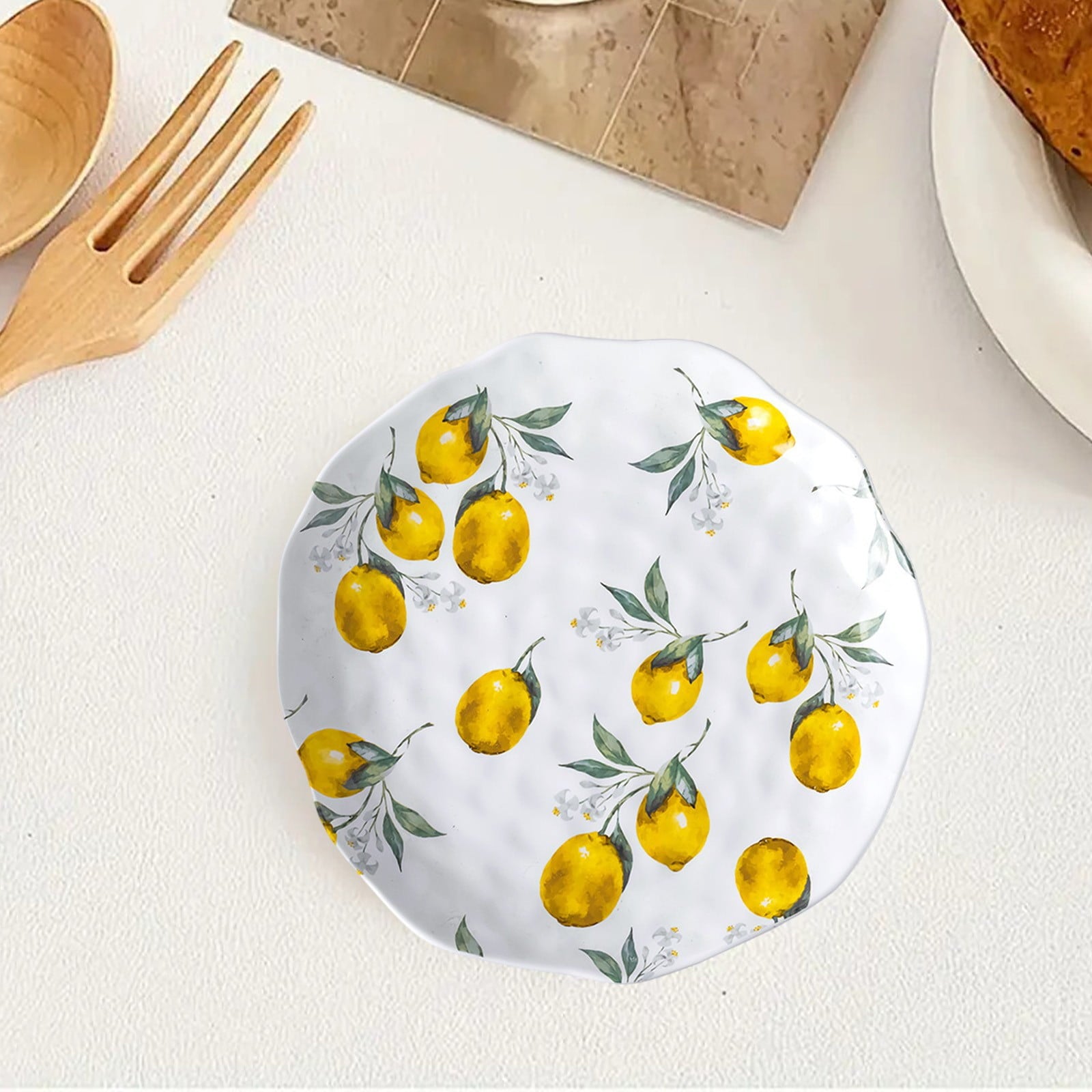 Yellow Yellow Ceramic Lemon Shaped Decorative Plates For Dessert Fruit Serving Coffee Table Kitchen Household Tableware Dish Set And Afternoon Tea Accessories