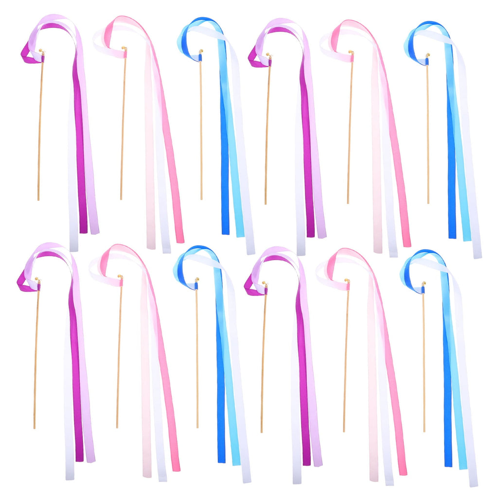 30pcs Wedding Ribbon Sticks Party Ribbon Streamers Wedding Party Accessories Ribbon Wand Wedding Exit Streamer Wedding Decor