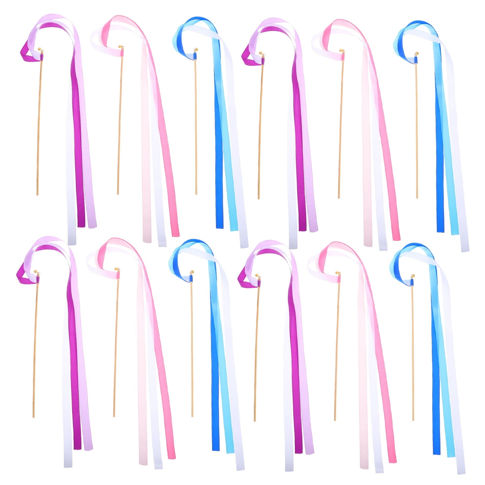 30pcs Wedding Ribbon Sticks Party Ribbon Streamers Wedding Party Accessories Ribbon Wand Wedding Exit Streamer Wedding Decor