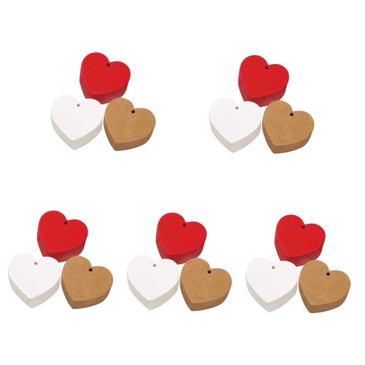 FRCOLOR 1500 Pcs  Heart Shaped Paper Tags Hanging Craft Tags Small Gift Wrapping Tags Heart Cutouts Decors