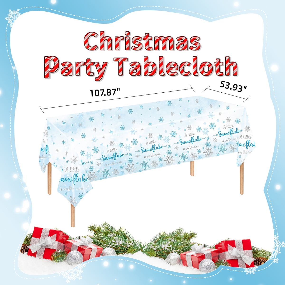 Christmas Paper Plates Party Supplies Decorations Disposable Christmas Dishes Napkins Dinnerware Tablecloth, Serve 16 Design2