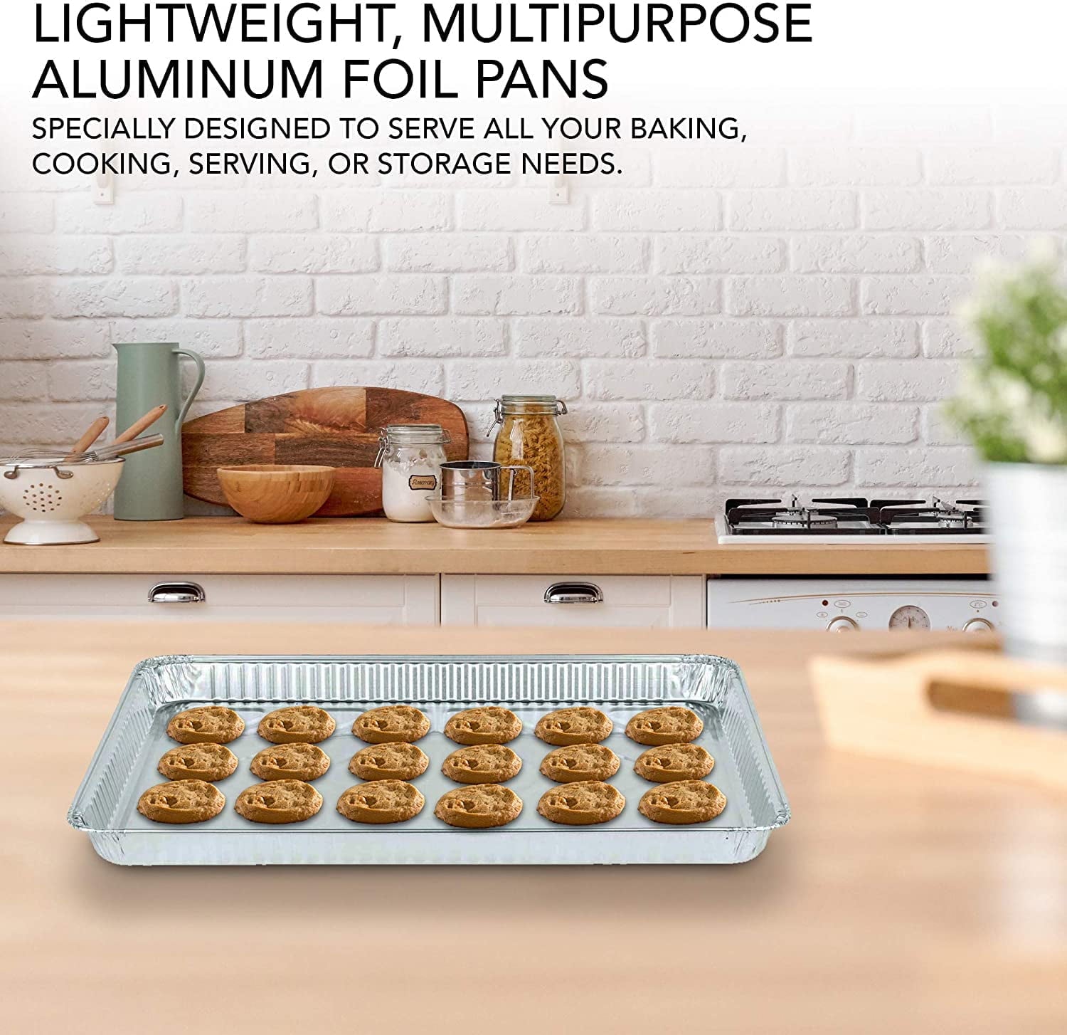 Stock Your Home Aluminum Pans Cookie Sheet Baking Pans (15 Pack) Disposable Aluminum Foil Trays - Reusable and Durable Nonstick Baking Sheets – Disposable Cookie Sheet Foil Pans - 16 Inch x 11 Inch