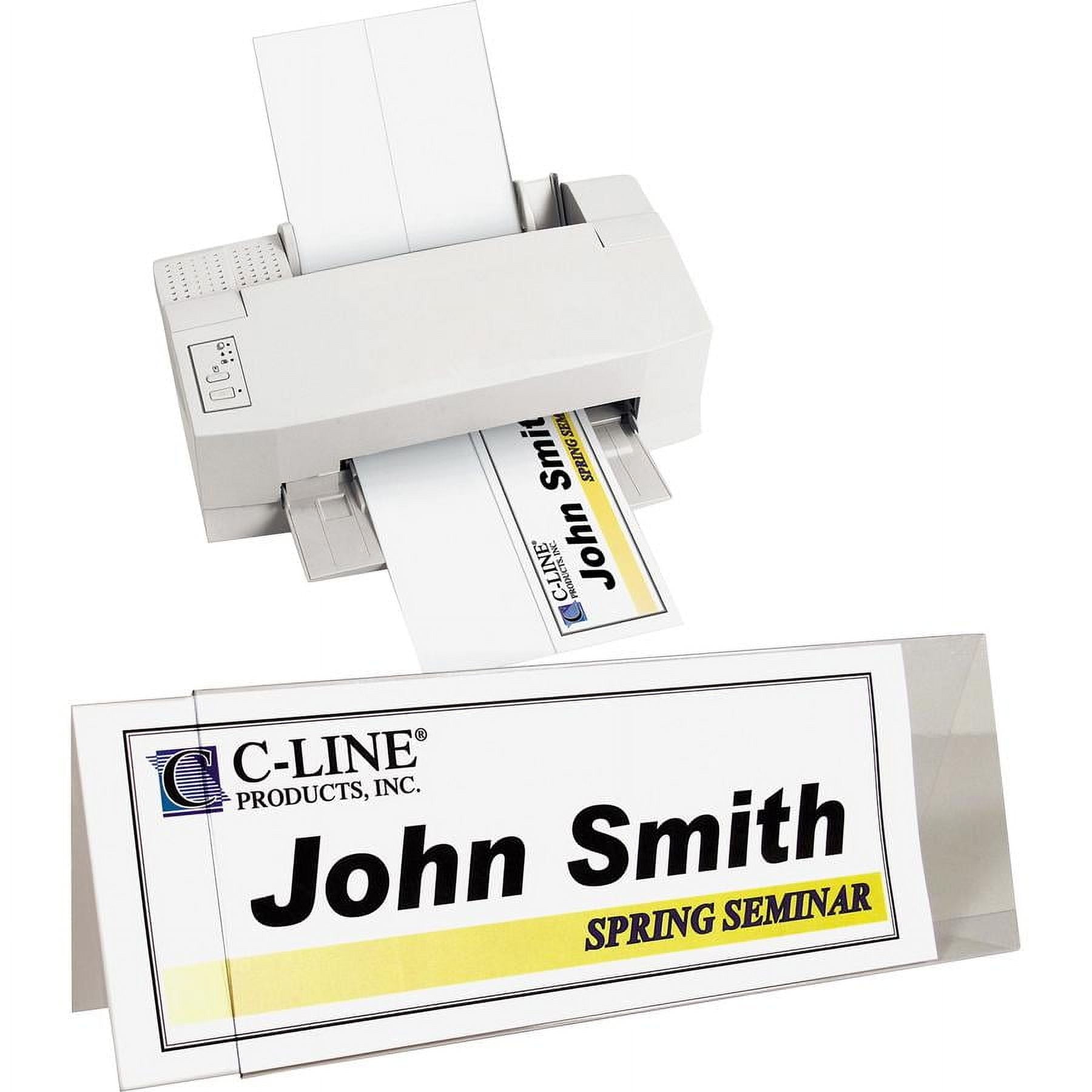 C-Line Tent Card Holders, 4 1/4" x 11", Rigid Heavyweight Clear Plastic, 25/Box