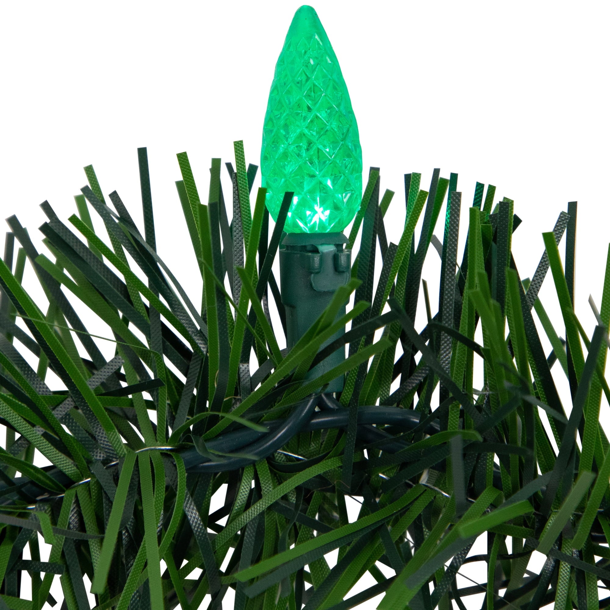 Northlight 18' x 3" Pre-Lit Pine Artificial Christmas Garland, Multicolor LED Faceted Lights