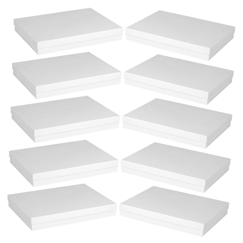 FRCOLOR  10 Pcs Christmas Gift Boxes Wrapping Big Large Moving White