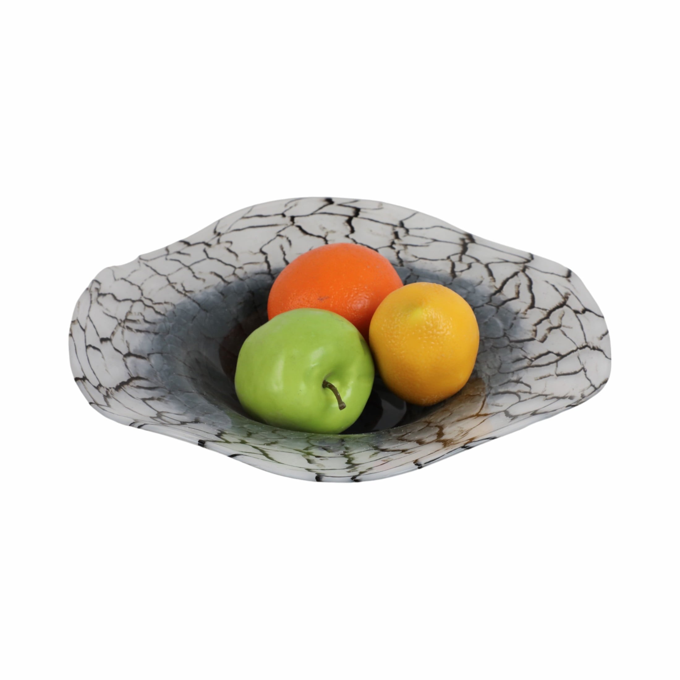 Modern Abstract Glass Decorative Bowl for Coffee Table Decor - Luxury Candy and Key Bowl for Home Decor Accents - Versatile Table, Kitchen Counter Bowl, or Centerpiece Table Decorations - 2", Black