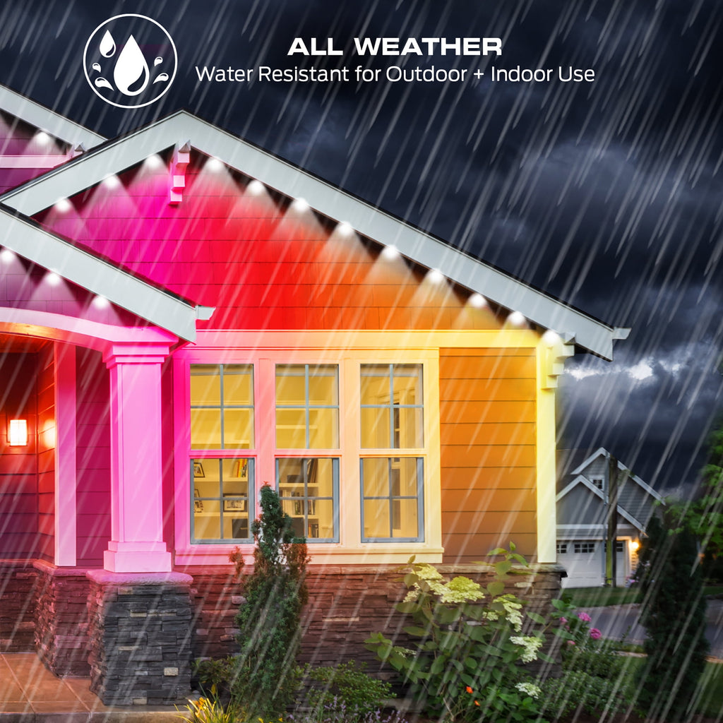 Monster Outdoor LED Smart Lights, RGBIC+ Multiwhite Permanent Outdoor Lights w/ Voice Control, 25ft