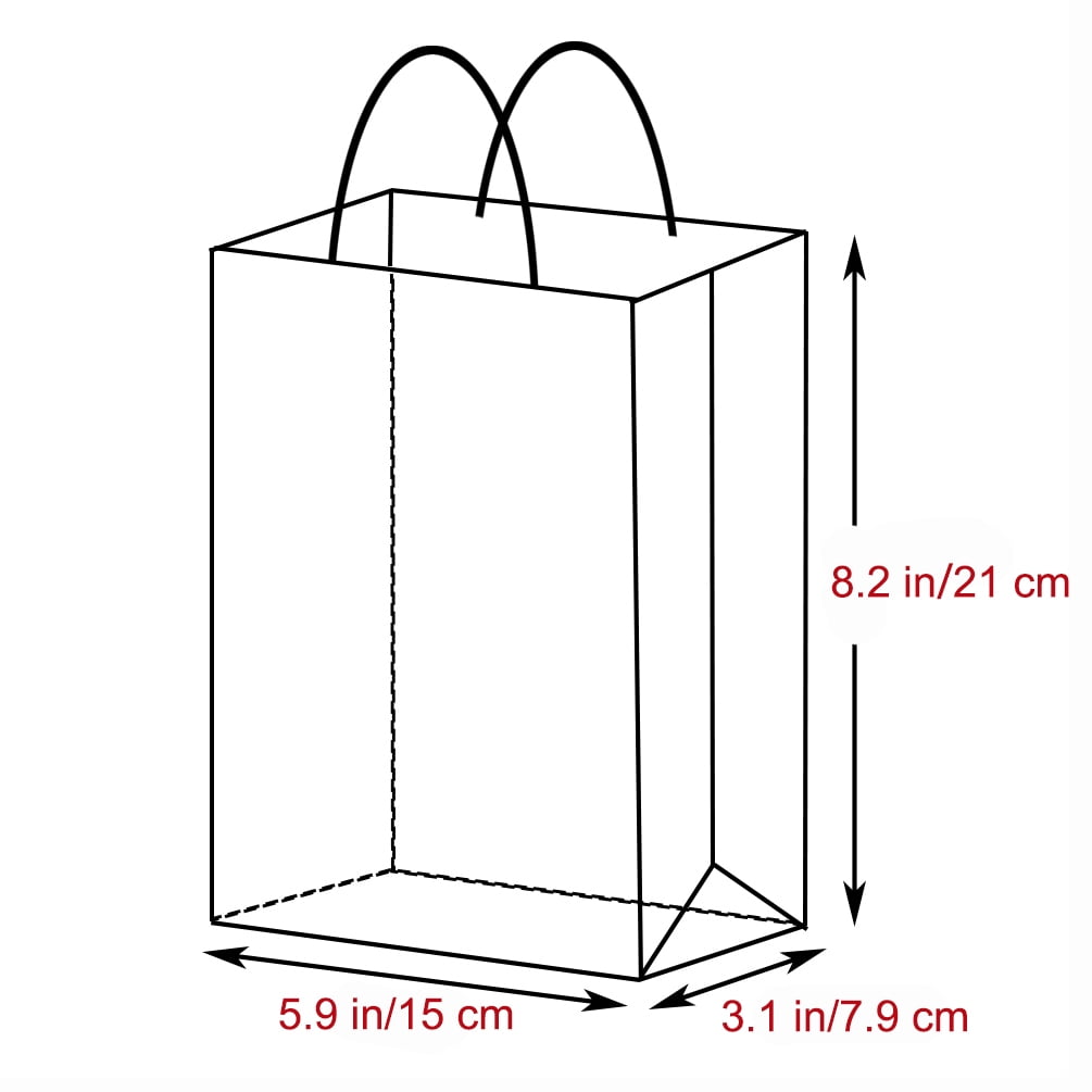 AZOWA Navy Gift Bags Small Kraft Paper Bags with Handles (5 x 3.1 x 8.2 in, Navy Blue Color, 50 Pcs)