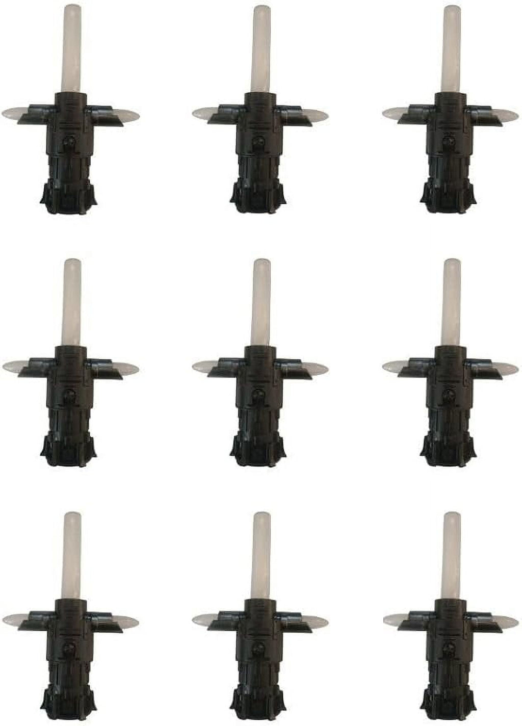 9 Pack - 6" LED Glow Light Up Galaxy Star Saber Sword Mini Candy Dispenser Set for Themed Parties, Bulk Party Favors and Cosplay