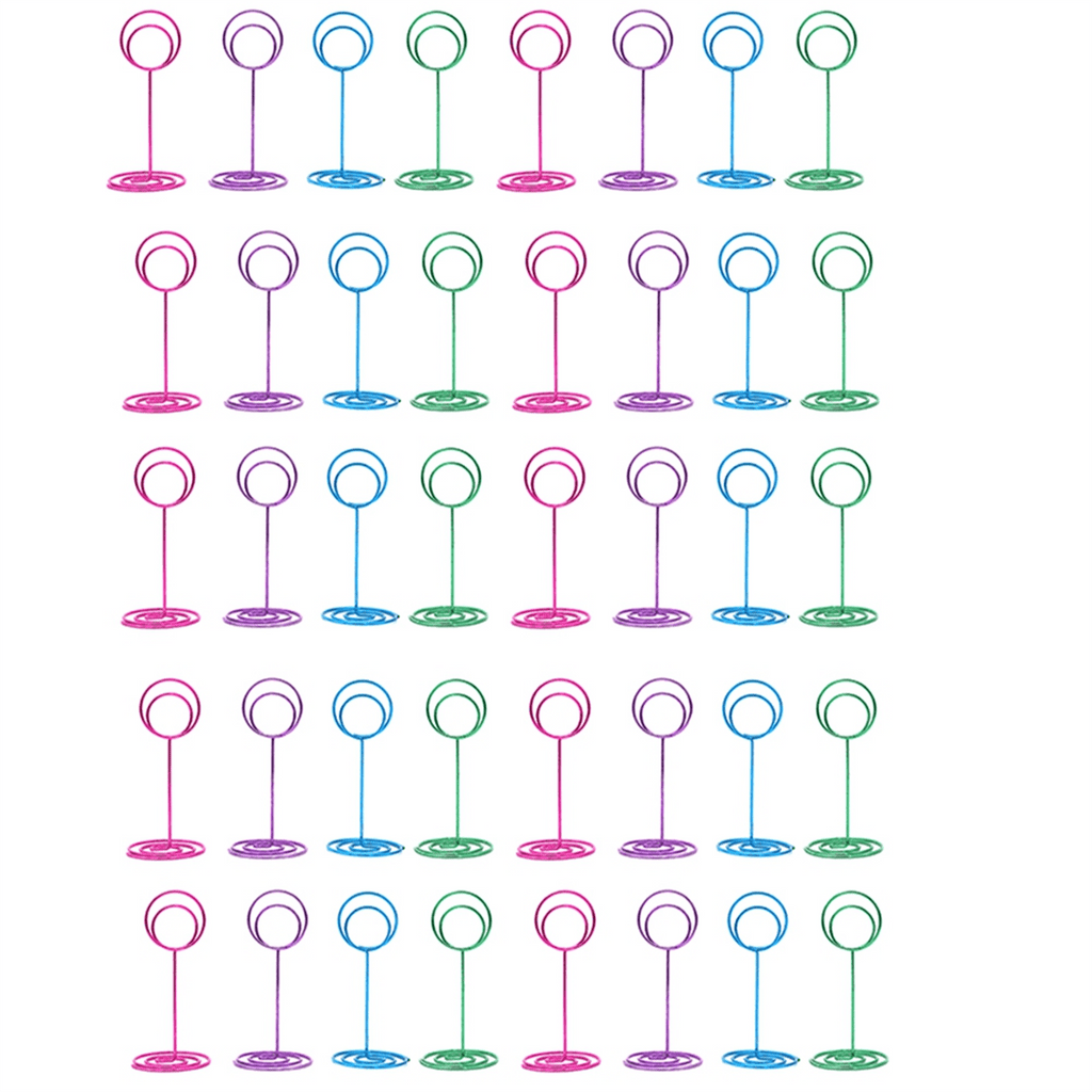 80Pcs Table Number Holders Place Card Holder, Picture for Wedding, Birthday Anniversary Party, Restaurant 85mm