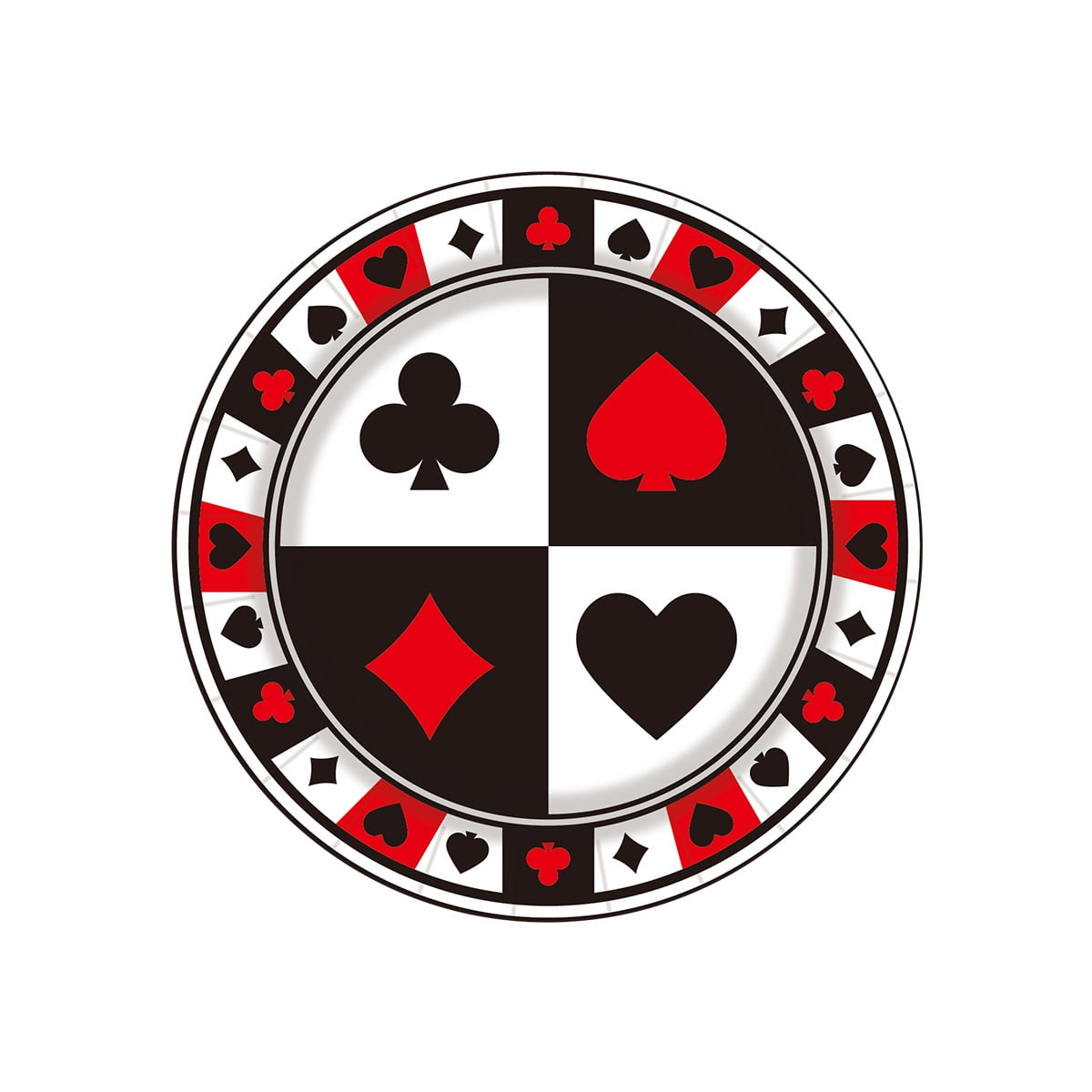 81/91 Pcs Casino Party Supplies Poker Tableware Set 7"/9”Poker Paper Plates and Casino Napkins Fork for Casino Night Poker Game Themed Poker Card Playing Club Heart Casino Birthday Party Decorations