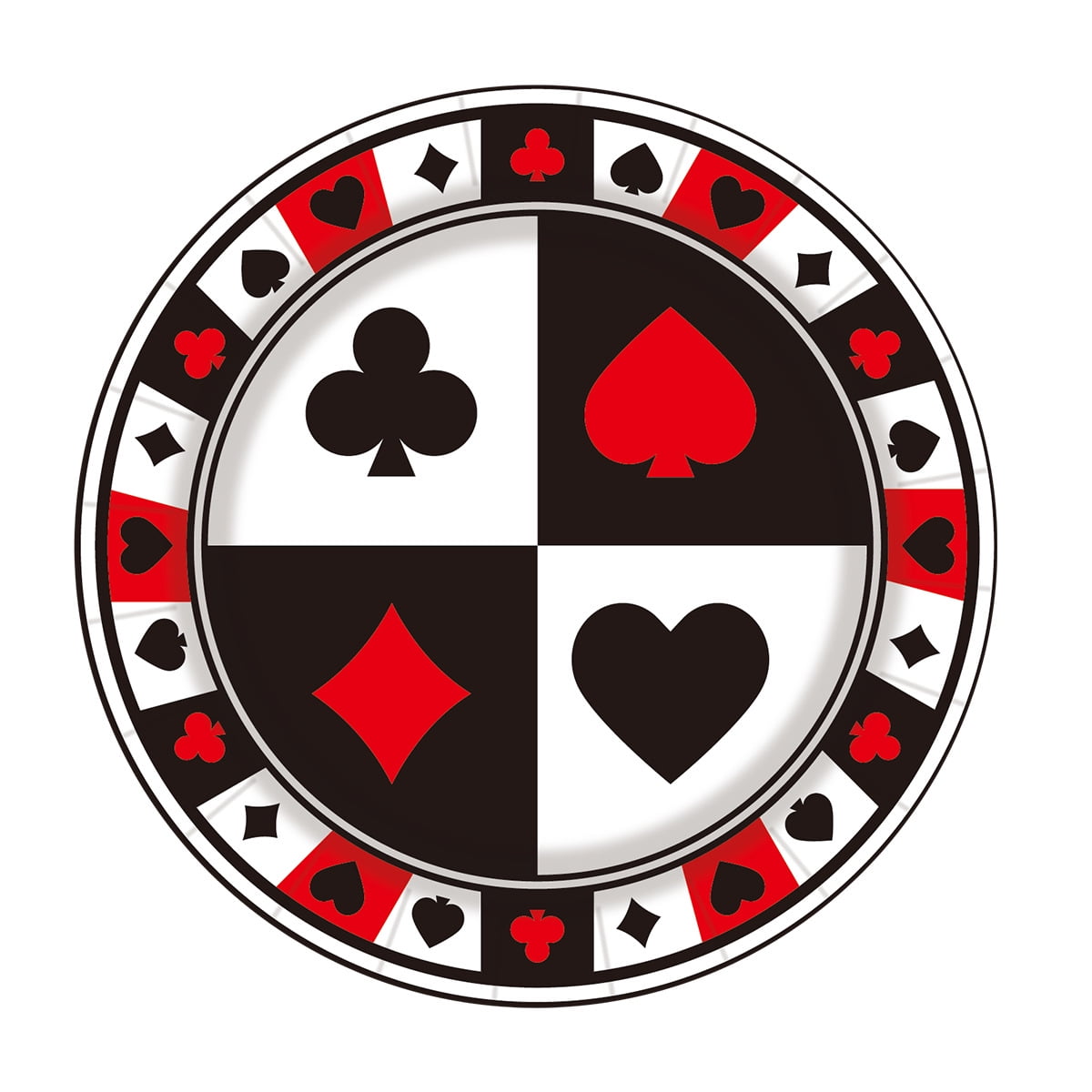 81/91 Pcs Casino Party Supplies Poker Tableware Set 7"/9”Poker Paper Plates and Casino Napkins Fork for Casino Night Poker Game Themed Poker Card Playing Club Heart Casino Birthday Party Decorations
