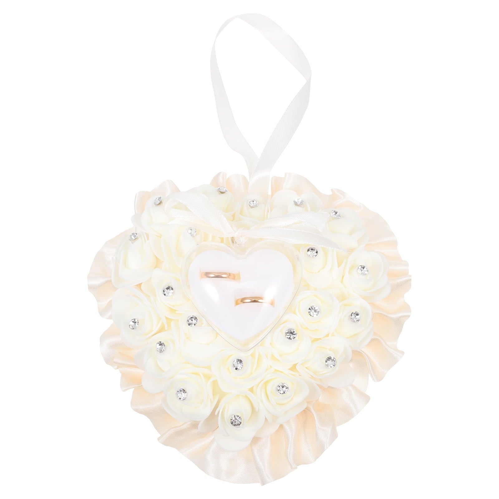 4 Count Heart Shape Cushion Ring Bearer Pillows Wedding Ideas