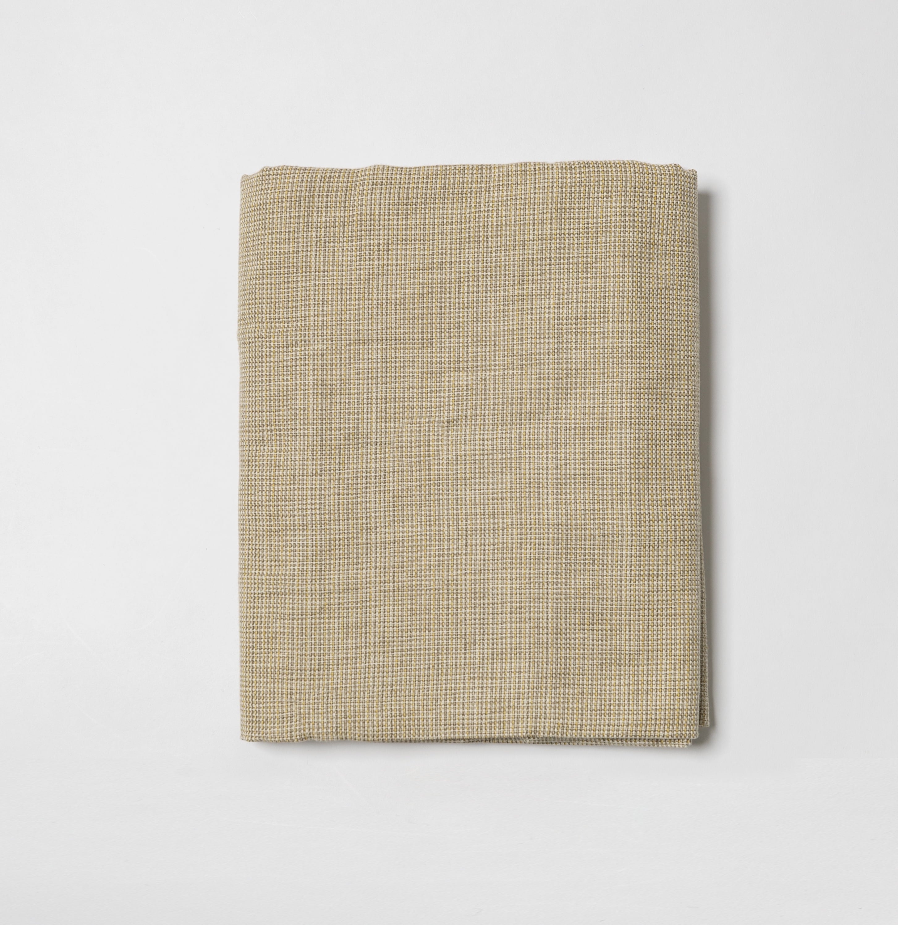 Tweed Tablecloth, 100% Cotton, 52" X 70", Taupe/Green