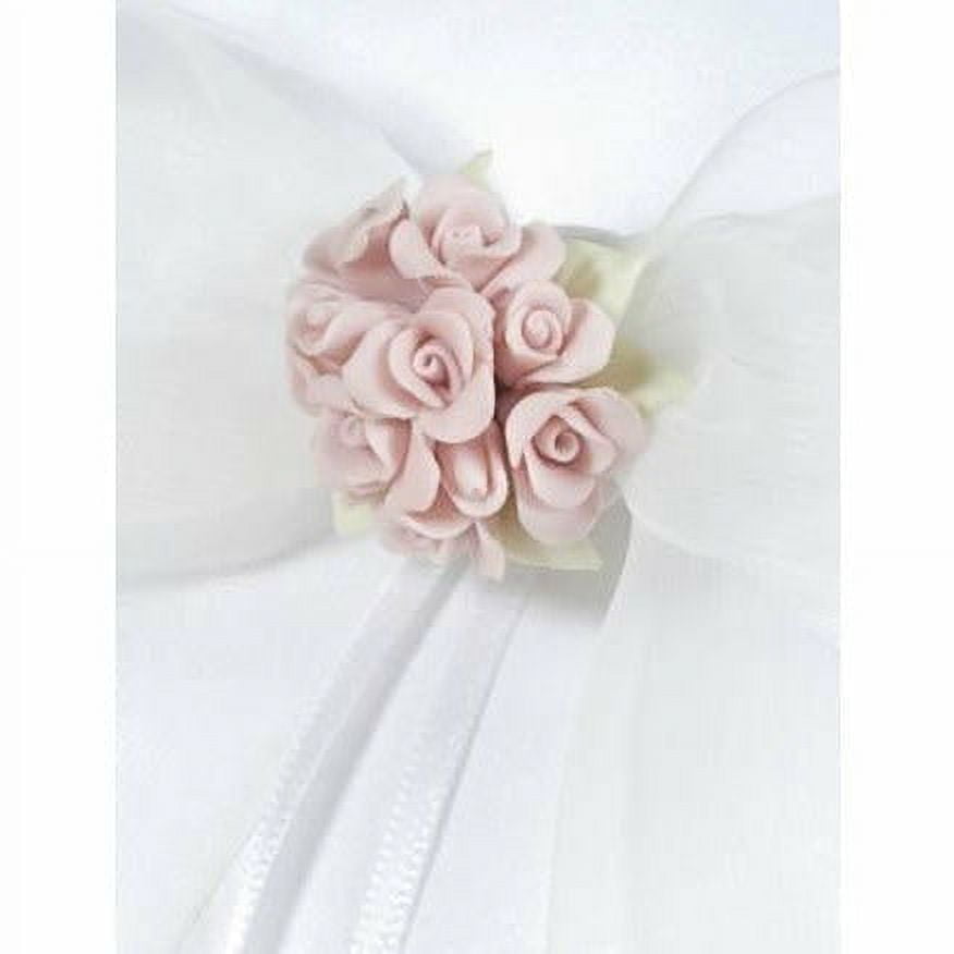 Porcelain Rose Bouquet Wedding Ring Bearer Pillow