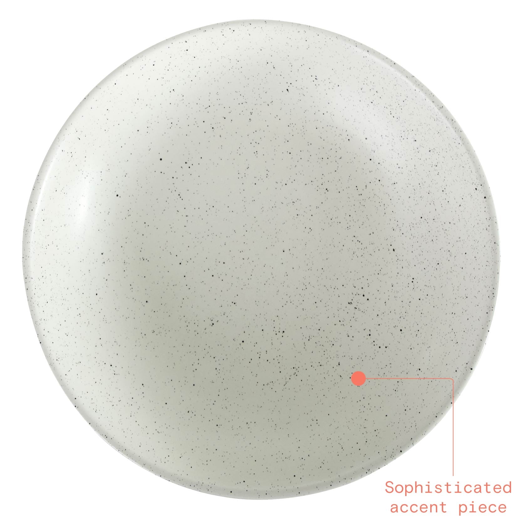 Beautiful 12" Round Speckled White Ceramic Bowl by Drew Barrymore