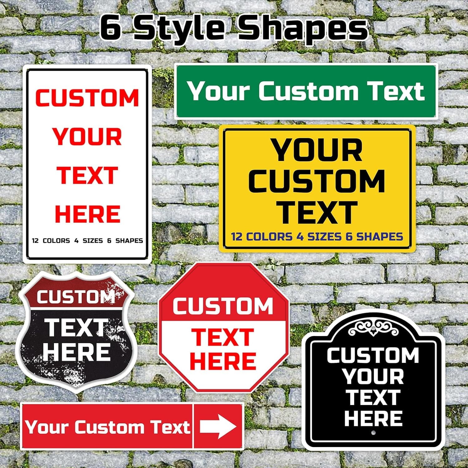 Personalized Street Signs Custom Road Signs Metal Reflective Option Yard Signs Customized with Text Address for Outdoor Indoor Home Wall Decor