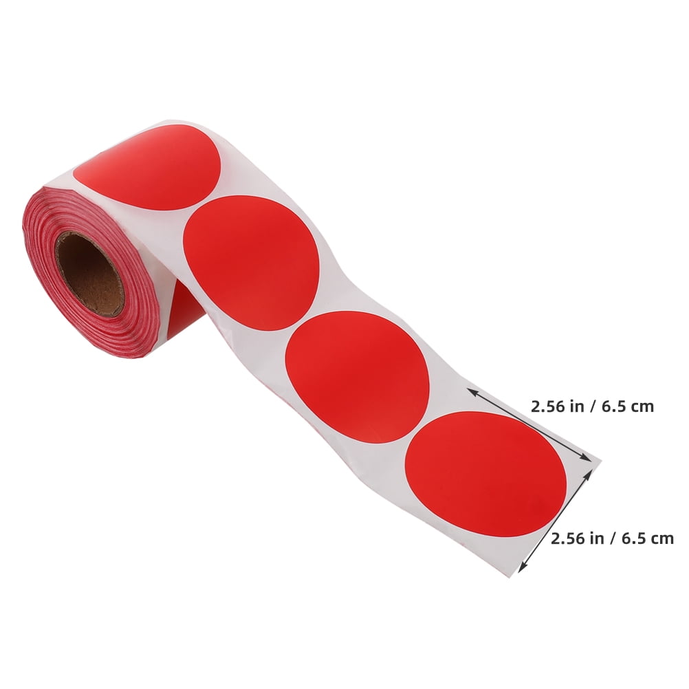 GOOHOCHY  Colorful Label Paper Shapes Wrapping Christmas Tags Stickers Round Gift Red