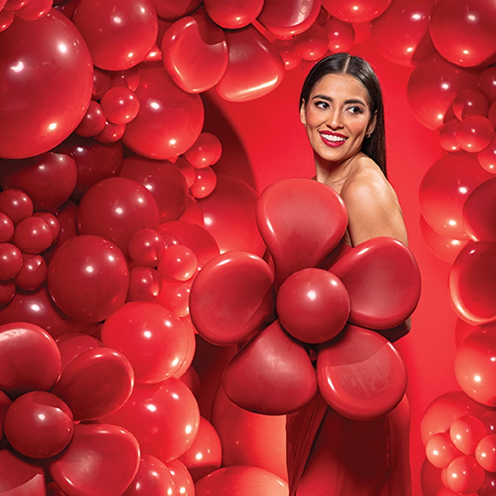 11 inch Sempertex Deluxe Imperial Red Latex Balloons (100 Pack) - Party Supplies Decorations