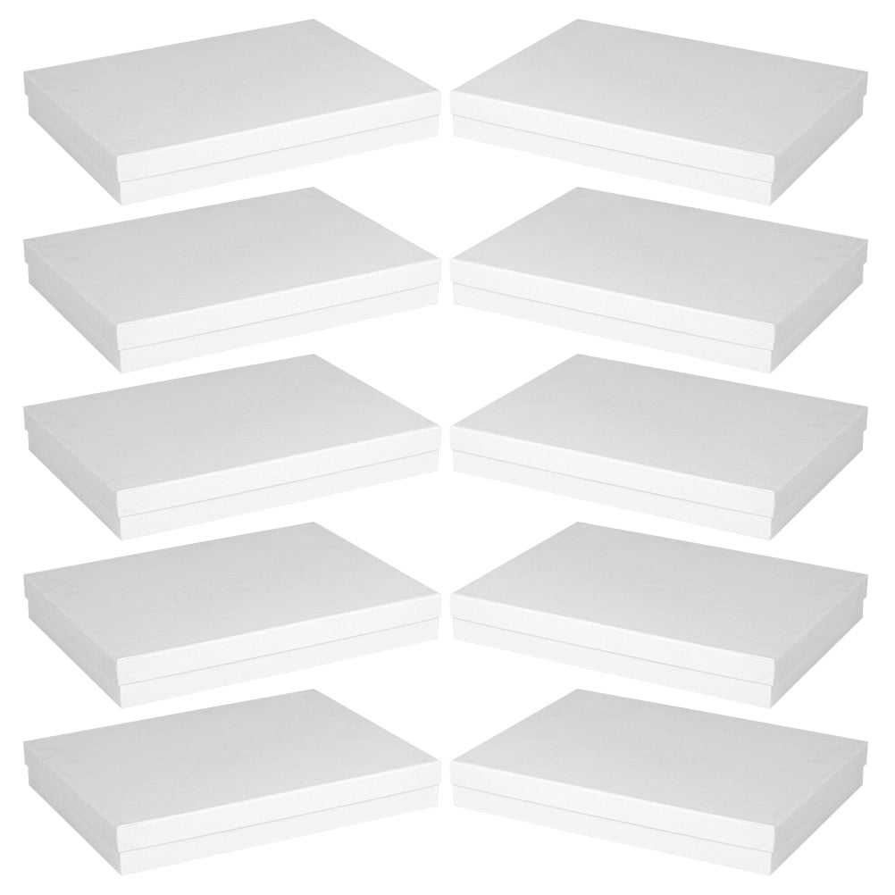 FRCOLOR  10 Pcs Christmas Gift Boxes Wrapping Big Large Moving White