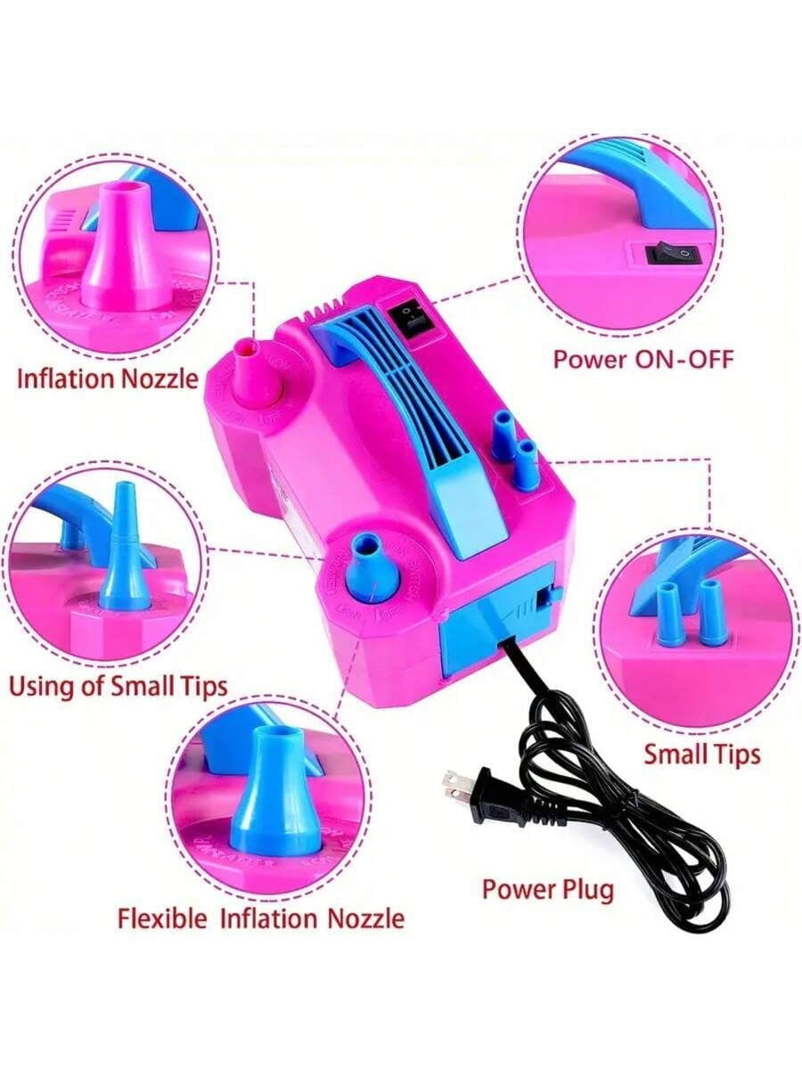 FTHUI   Portable Electric Balloon Pump/Electric Balloon Inflator Decoration, Suitable For Parties, Gifts, Wedding Celebrations, Holiday Party Decoration, Balloon Pump,Red