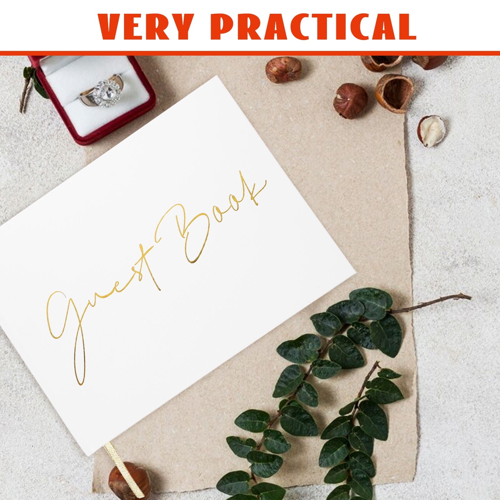 HEMOTON Paper Guest Book Guest Book Sign Book Wedding Decoration Guest Signature Book for Sign