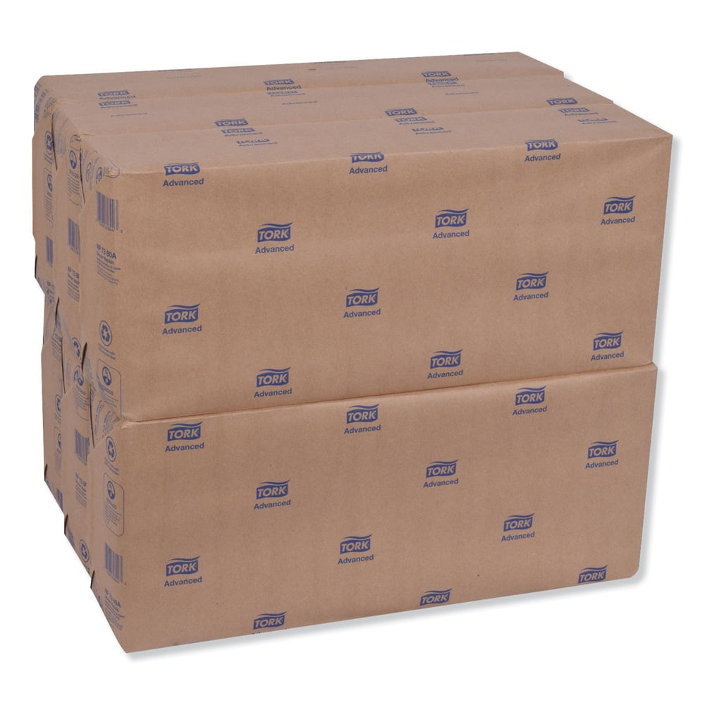 Tork NP7380A 3-Ply 17 in. x 16.125 in. 1/8 in. Fold Advanced Dinner Napkin - White (1740/Carton)