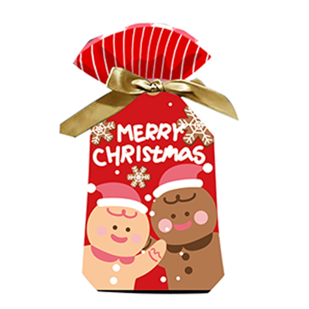 BYDOT Christmas Gift Bag 50Pcs with Drawstring Wedding Birthday New Year Gift