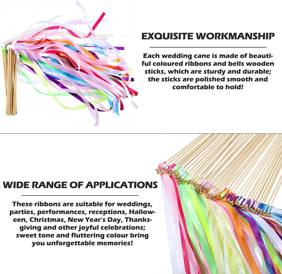 24Pcs Dance Silk Ribbon Sticks Gymnastics Ribbon Wedding Ribbon Streamers Fairy Wands for Party Performance Holiday Celebration,Mixed Color