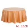 Unique Bargains Round Oil Proof Spill Proof Water Proof Lace TPU Kitchen Dining Tablecloth Light Coffee 47 inch