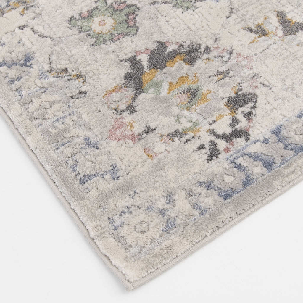 Better Homes & Gardens Persian Blooms Silver Indoor Area Rug, 5' x 7'