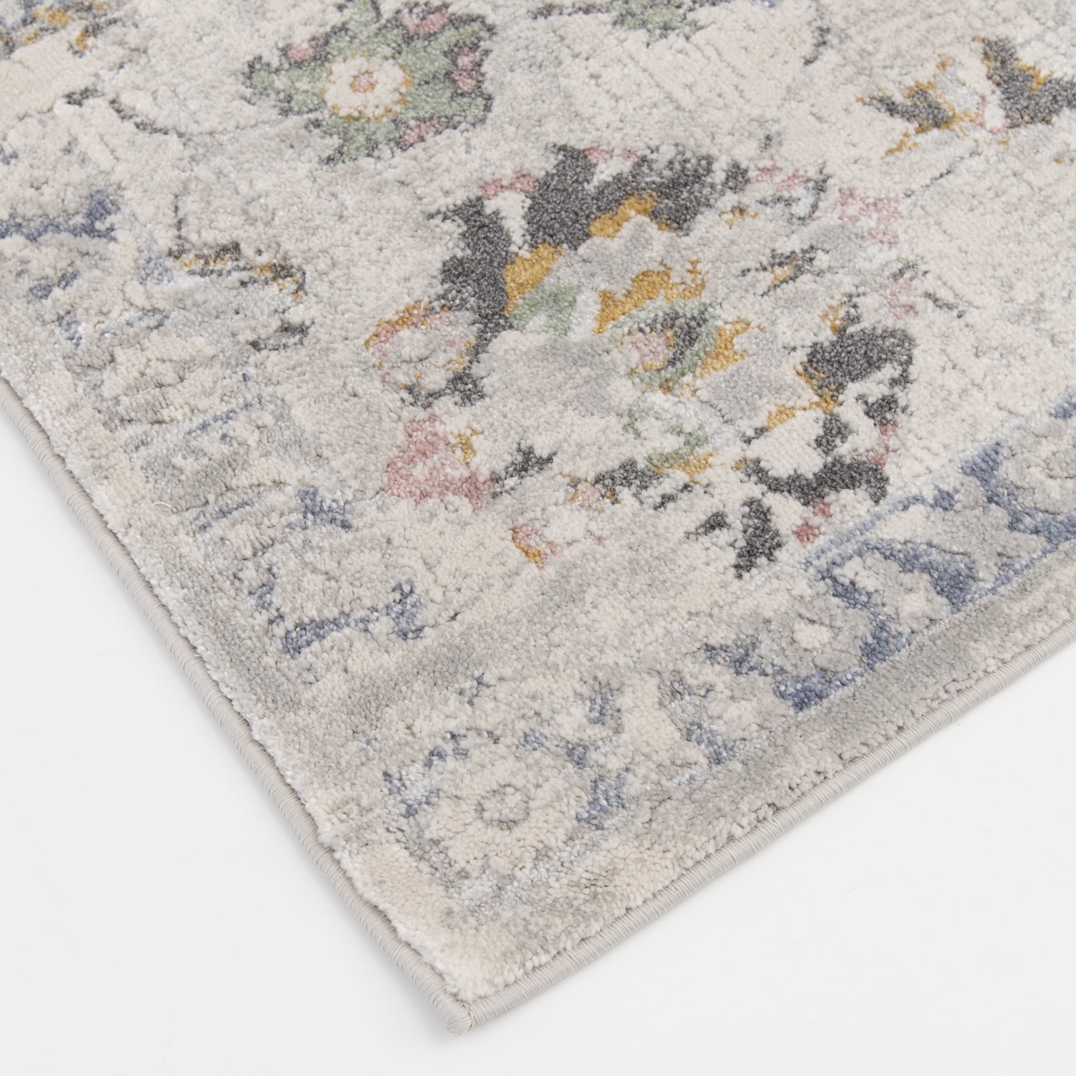 Better Homes & Gardens Persian Blooms Silver Indoor Area Rug, 5' x 7'
