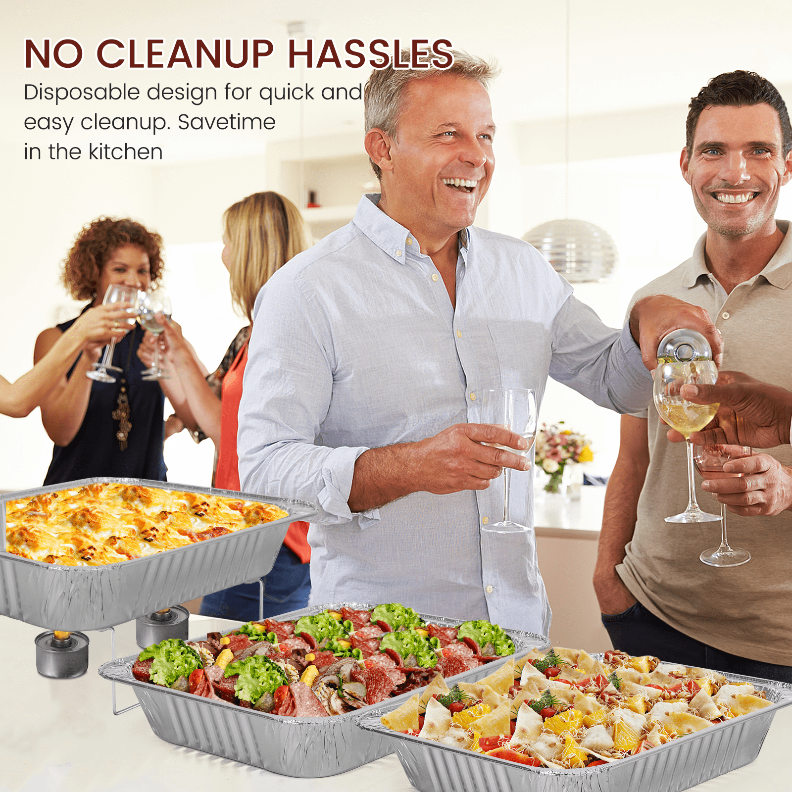 GPED Aluminum Pans, 9X13 Heavy Duty Disposable Foil Pans For Baking Roasting & Chafing, 30 Pack Deep Tin Foil Bakeware, Steam Table Tray, Cookware, Food Prepping, Cake & Oven Pan