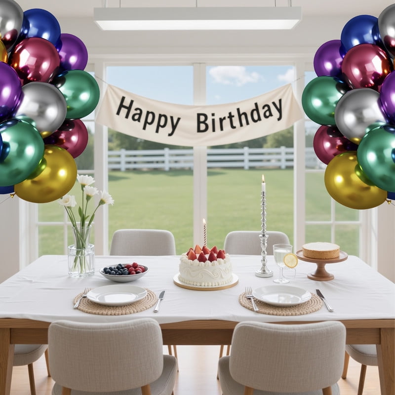 60pcs Colorful Latex Party Balloons – 18 Theme Sets with 12-Inch Balloons for Birthday, Wedding, Graduation, Bridal Shower, Halloween, Baby Shower & Festival Décor – Air or Helium Inflatable